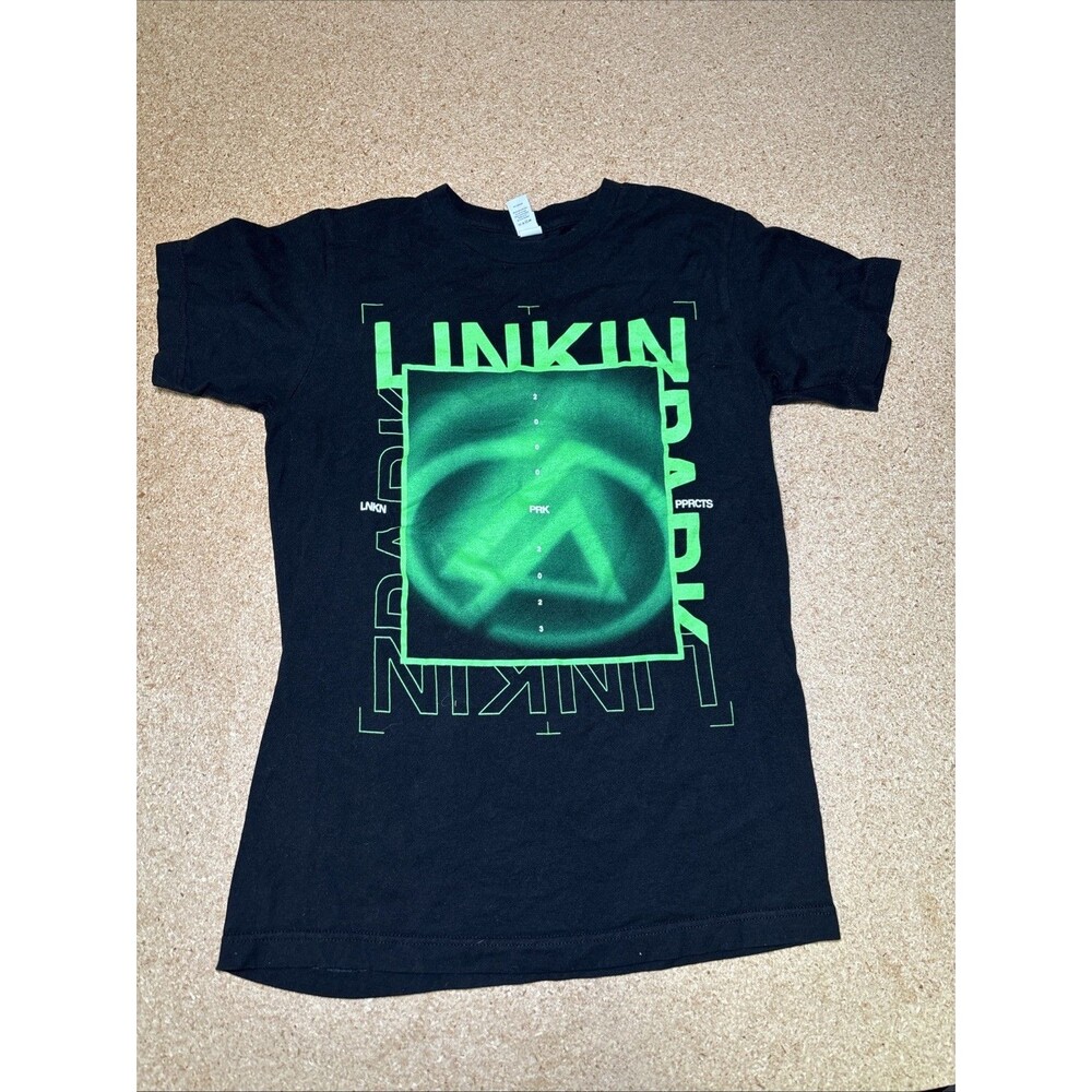 Linkin Park T-Shirt Mens S Black Logo Papercuts J1